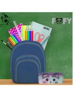 Estojo Escolar Miau Lilás Com Orelhas Gatinha Ff9022 - Fofy