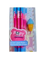 Kit De Lapis Preto E Borracha Ice Cream - Ff5508 - Fofy