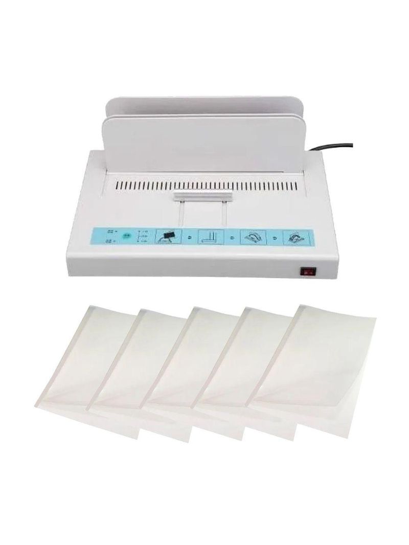 Encadernadora Térmica Rd500 E 30 Capa Térmica 400 A4 Branca Acabamento de Alta Qualidade