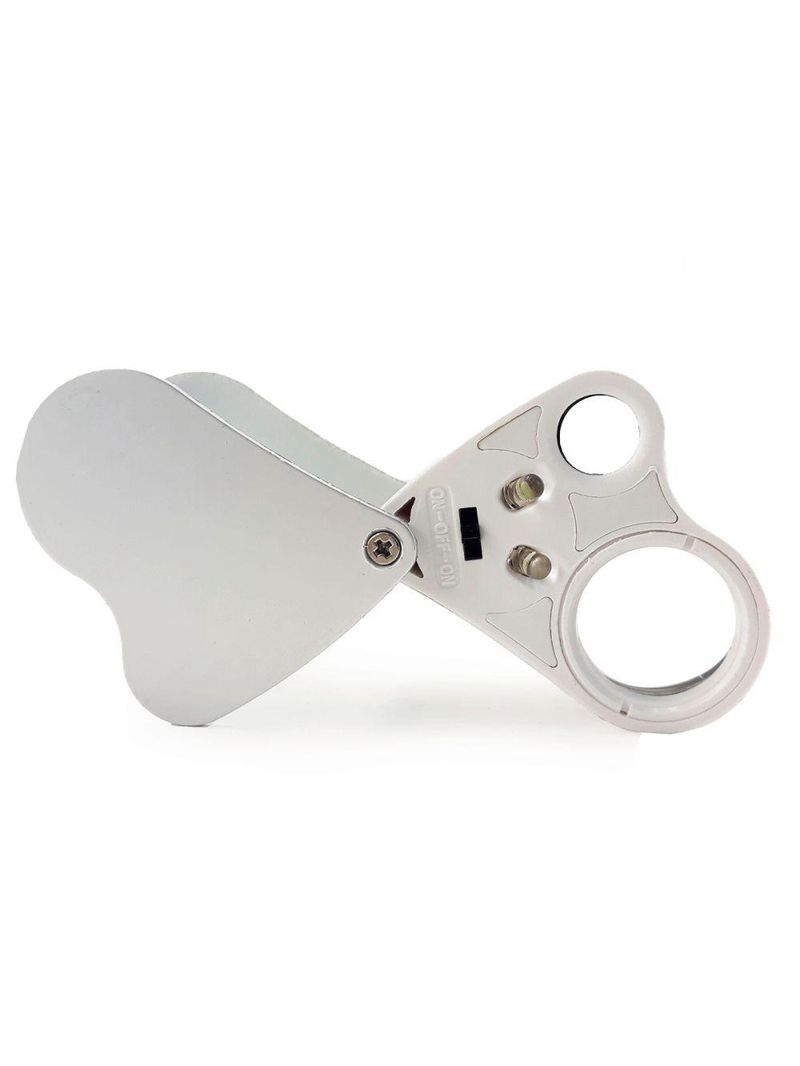 Lupa Bolso Lente Dupla Ampliação 30x22mm E 60x12mm