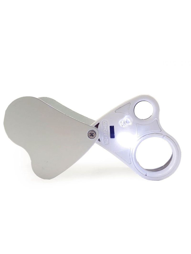 Lupa Bolso Lente Dupla Ampliação 30x22mm E 60x12mm