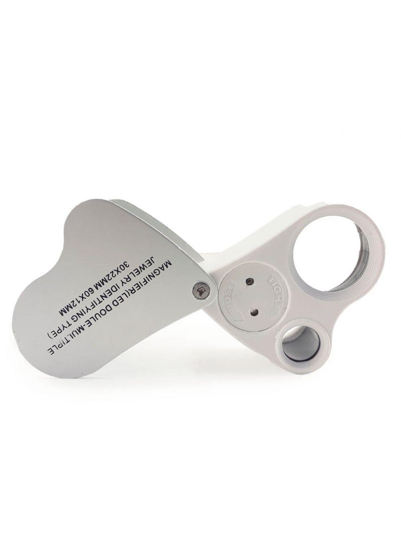 Lupa Bolso Lente Dupla Ampliação 30x22mm E 60x12mm