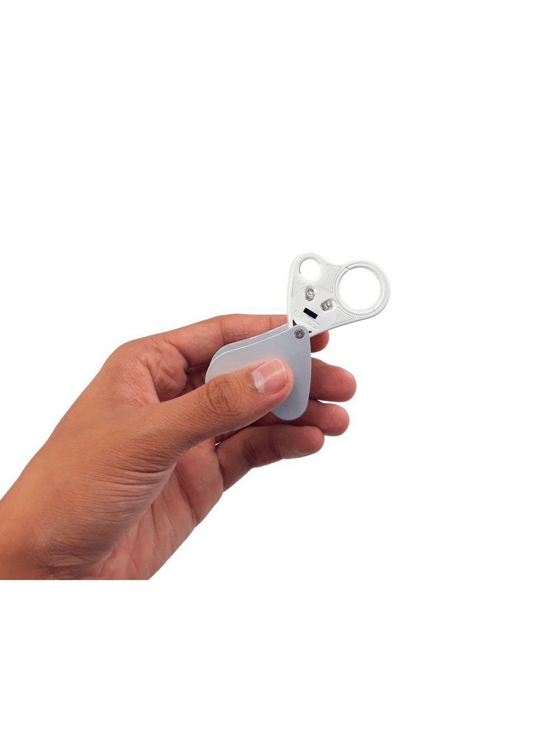 Lupa Bolso Lente Dupla Ampliação 30x22mm E 60x12mm