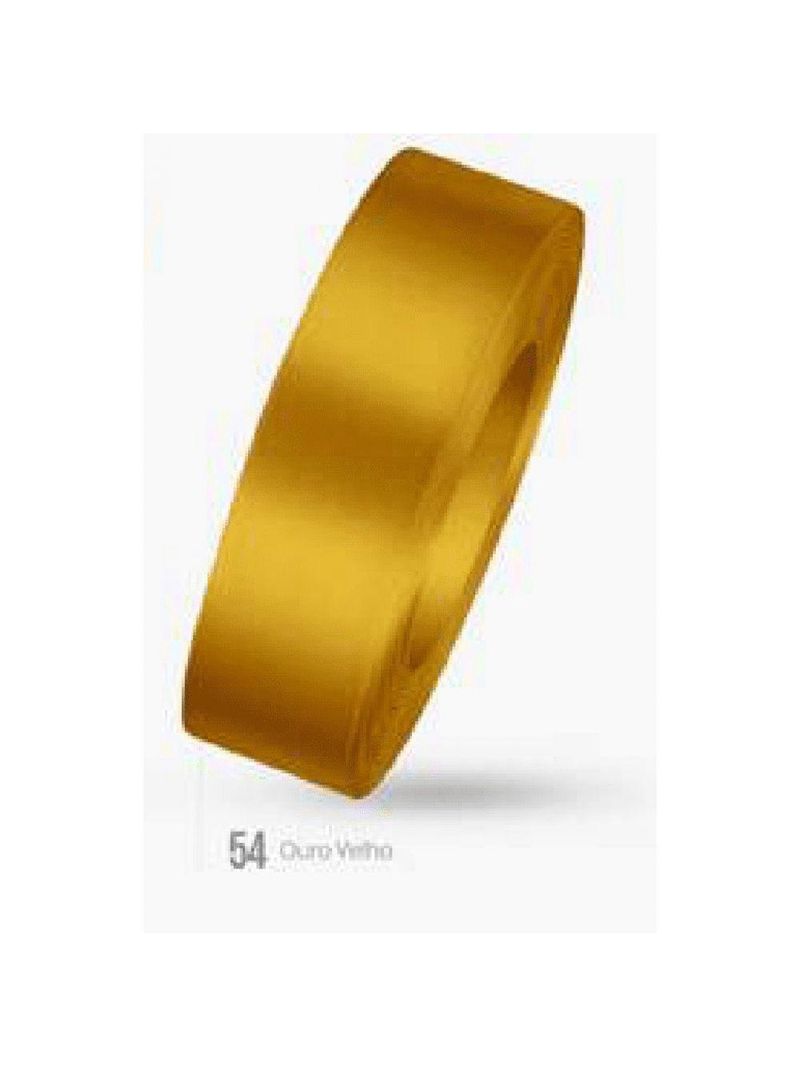 Fita De Cetim Tecida -10 Metros/15 Mm/ Ouro Velho Nº 54