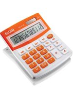 Calculadora De Mesa Visor - Alimentação Solar E Bateria - Blister Mv4128 Laranja