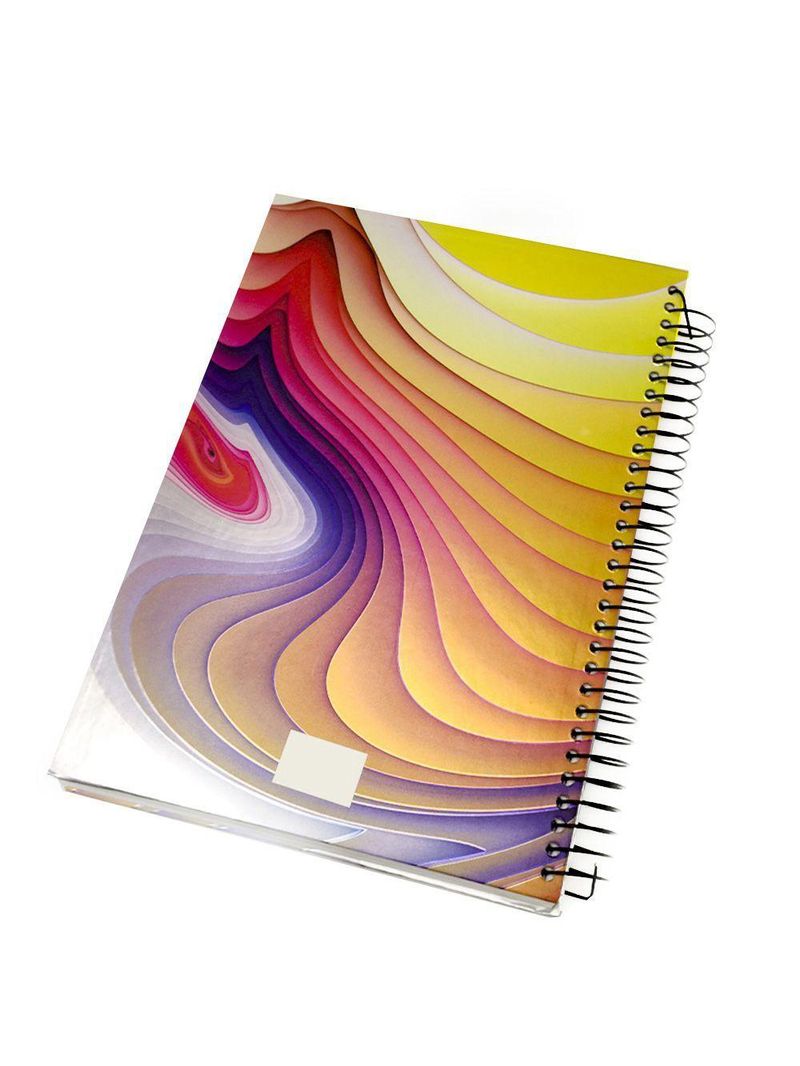 Caderno Agenda 3d Capa Dura 190 Folhas Espiral Volta Aulas