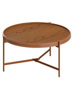 Mesa De Centro Ambiente Aqua Grande Freijó Cobre Imcal