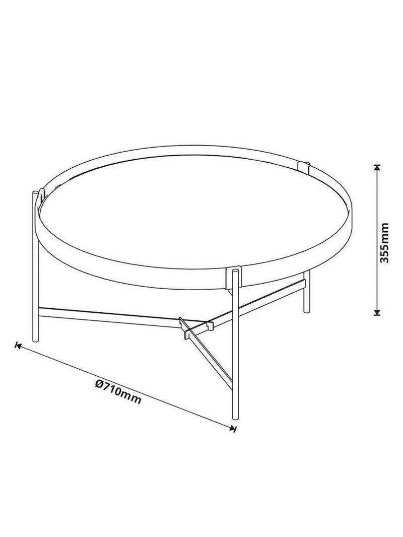 Mesa De Centro Ambiente Aqua Grande Freijó Cobre Imcal