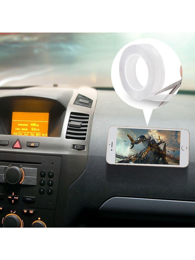 Fita Adesiva Dupla Face Nano Pu Gel 1 Metro Transparente