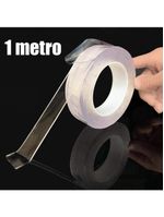 Fita Adesiva Dupla Face Nano Pu Gel 1 Metro Transparente