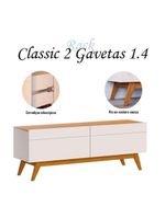 Rack Bancada Classic 2 Gavetas 14 Off White Nature - Imcal