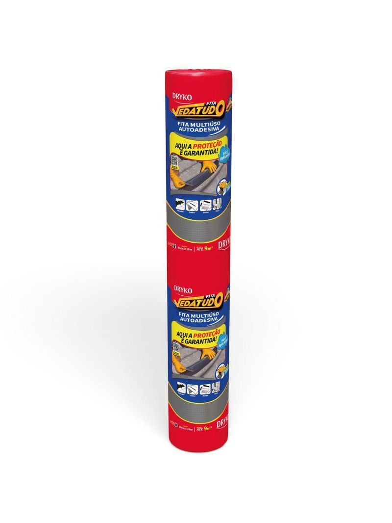 Fita Vedatudo 90cm Cinza - Fvd90-cinza - Dryko