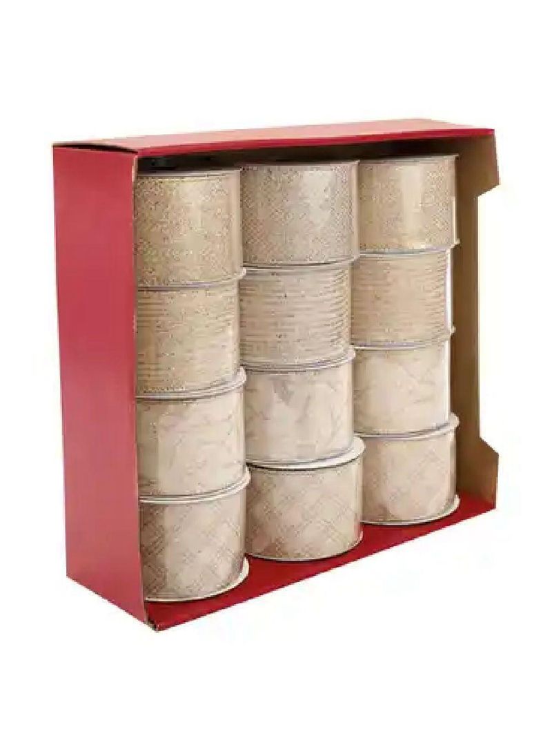 Fita Decorativa Com Listras 6,3x457cm Ouro - 1073774 - Cromus