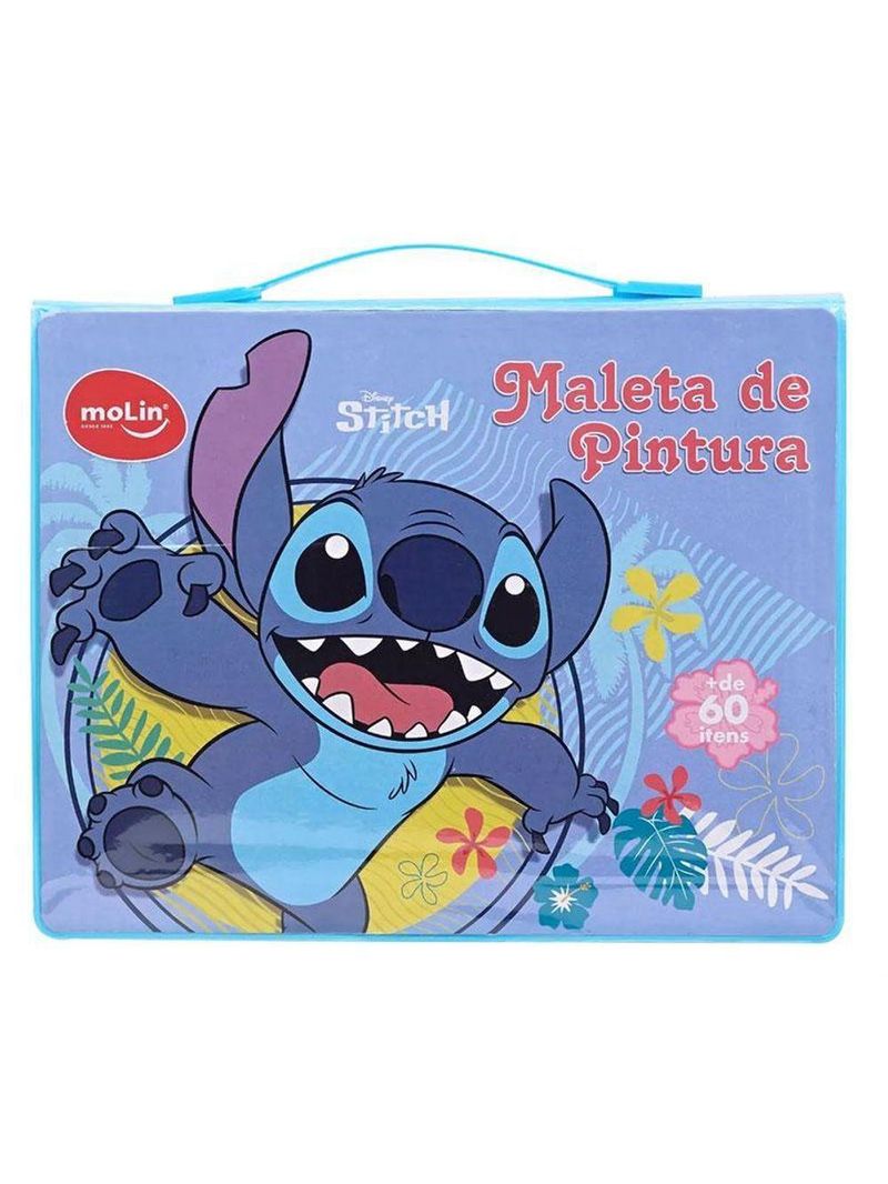 Estojo Maleta De Pintura Infantil Stitch 31331 Azul - Molin