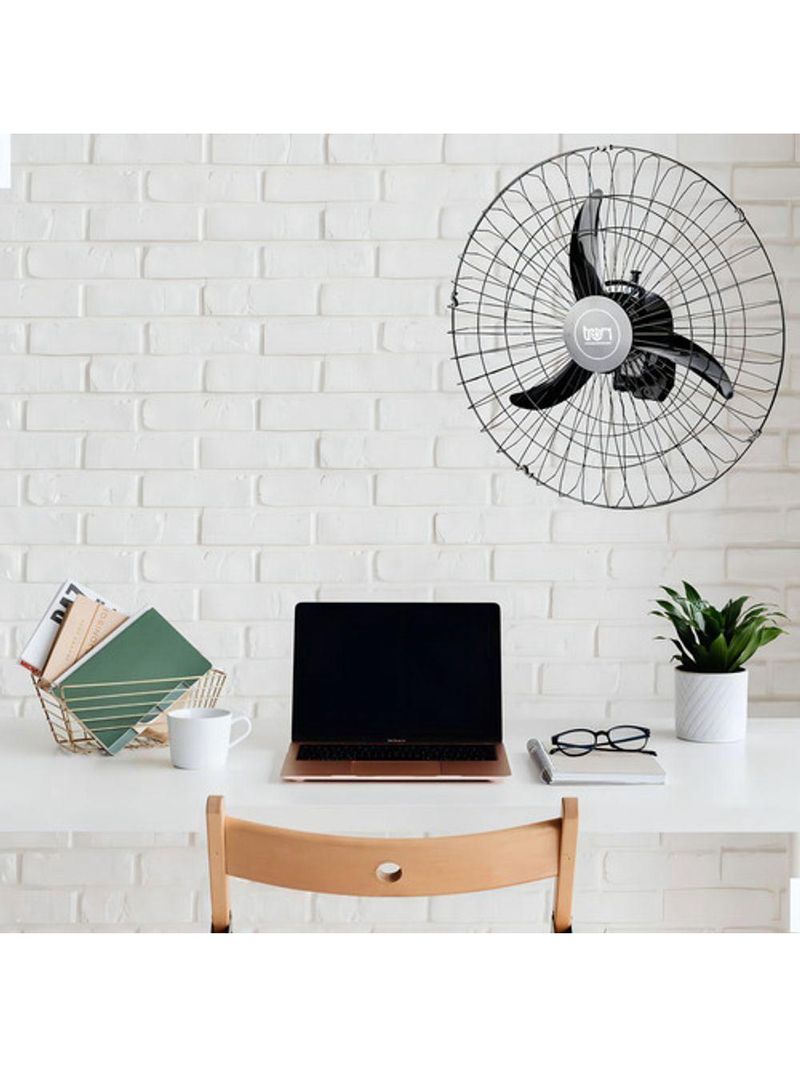 Ventilador Oscilante De Parede Tron 65 Cm Preto Bivolt