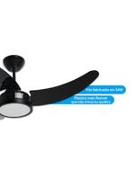 Ventilador De Teto Led 3 Pás Tron Búzios Max Preto 110V
