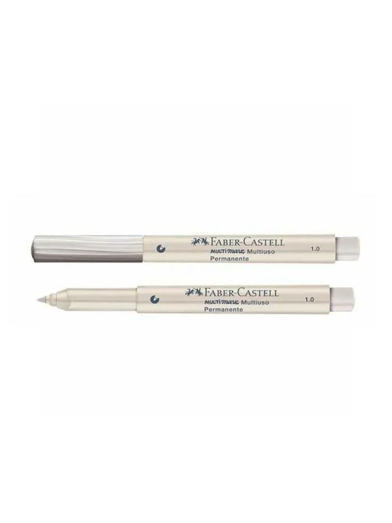 Marcador Multimark Permanente 10 Preto E Branco Faber-castell