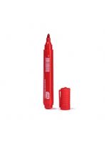 Marcador Permanente Lyke Ponta Chanfrada Uso Em Vidro Madeira Metal Vermelho