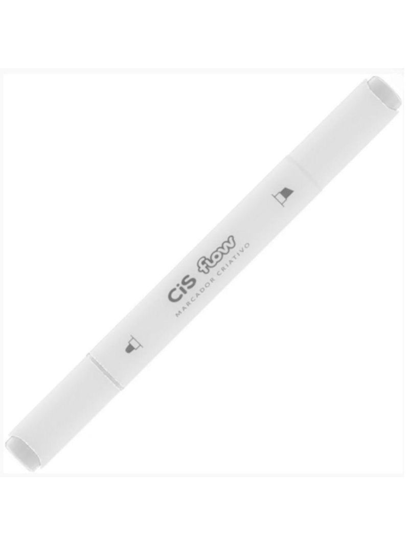 Marcador Criativo Ponta Dupla Flow Cis Branco