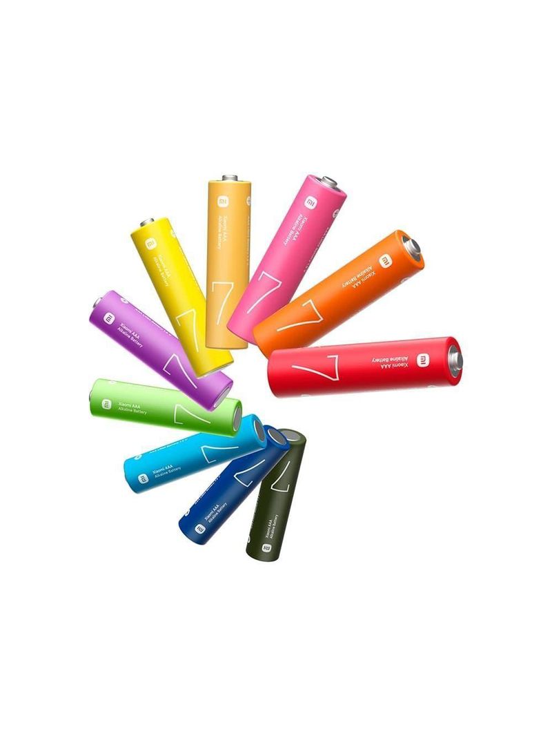 Estojo 10 Unidades De Pilha Alcalina Aaa Xiaomi, Colorido
