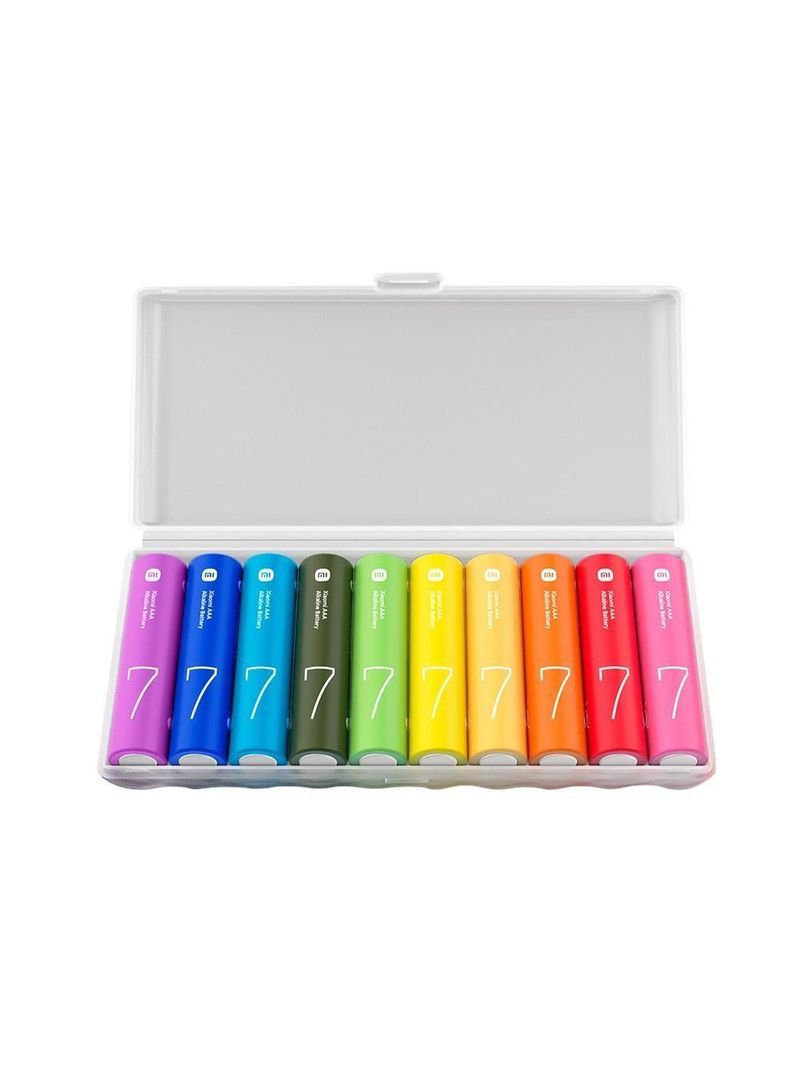 Estojo 10 Unidades De Pilha Alcalina Aaa Xiaomi, Colorido
