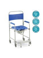 Cadeira De Banho Dellamed Dobrável E Desmontável Até 150 Kg Cinza E Azul D45