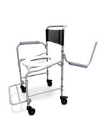 Cadeira De Banho Higiênica Dellamed Dobrável E Desmontável Até 120 Kg Preto E Cinza D40