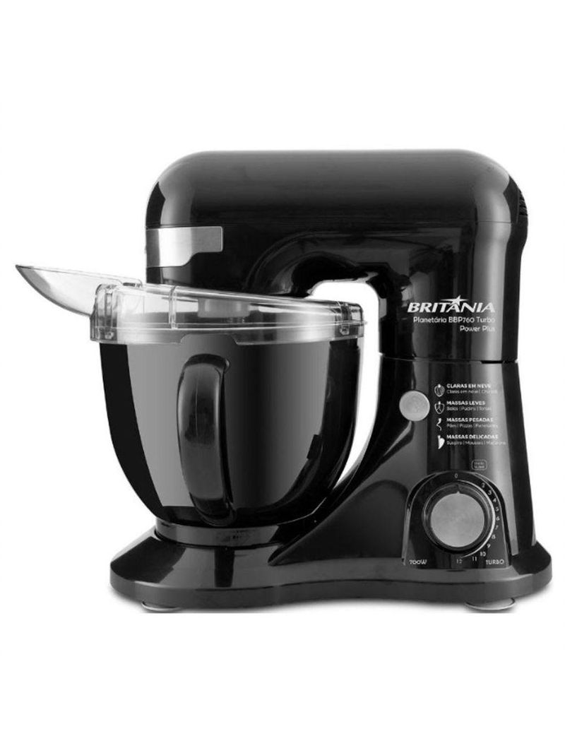 Batedeira Planetária Britânia 4,5 L Preto 127v