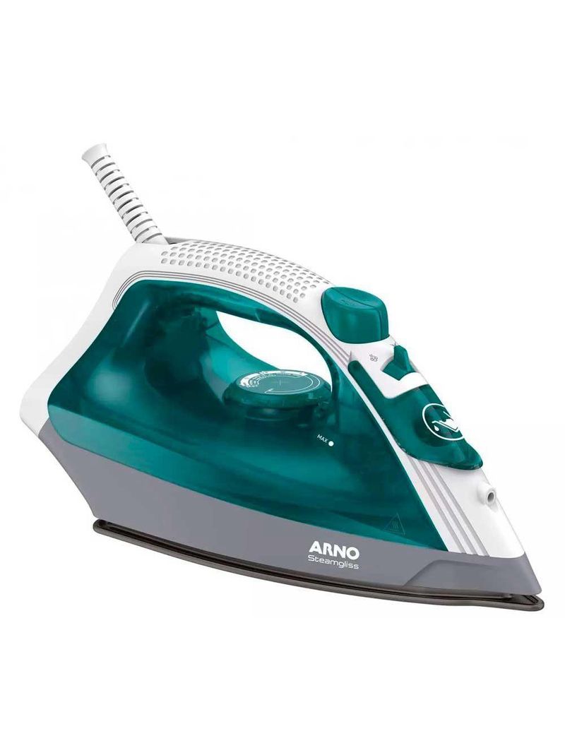 Ferro A Vapor Elétrico Steamgliss 1200w Base Antiaderente Fv1920 Arno Verde 220v