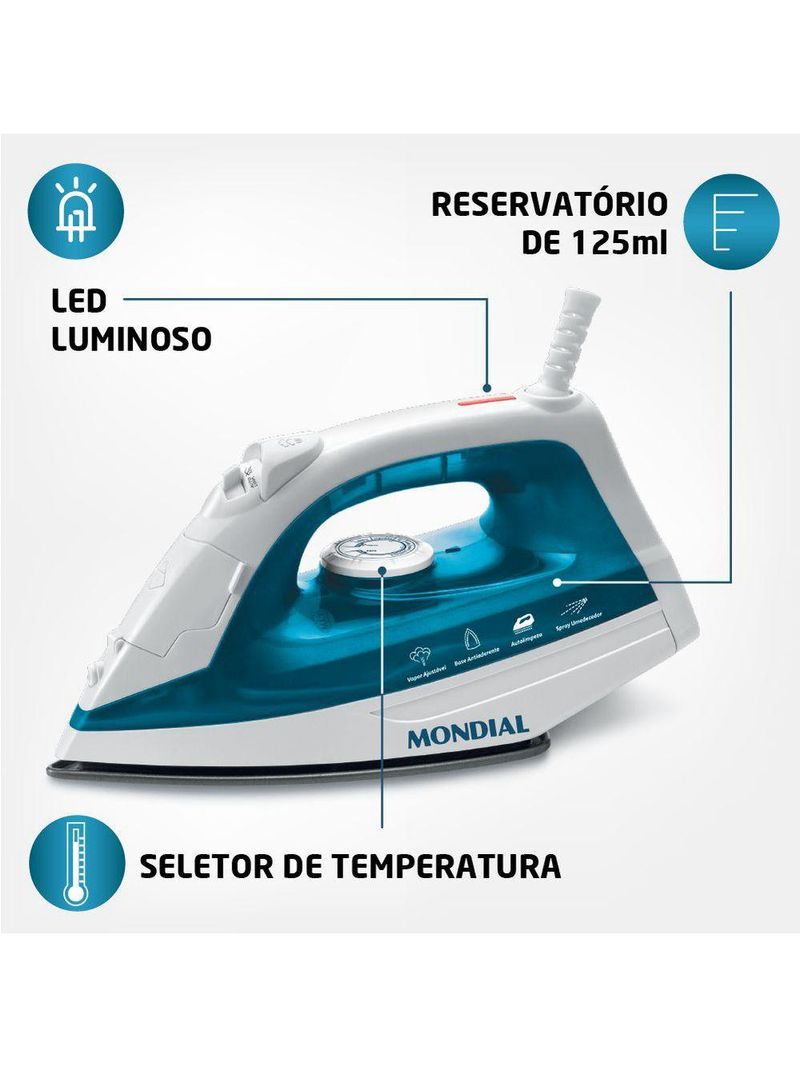Ferro De Passar A Vapor Mondial F-32 220V