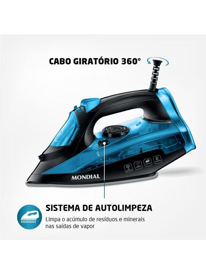 Ferro De Passar A Vapor Mondial F-53 127V