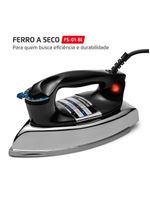 Ferro A Seco Mondial Preto E Cromado 1400W FS-01-BI 220V
