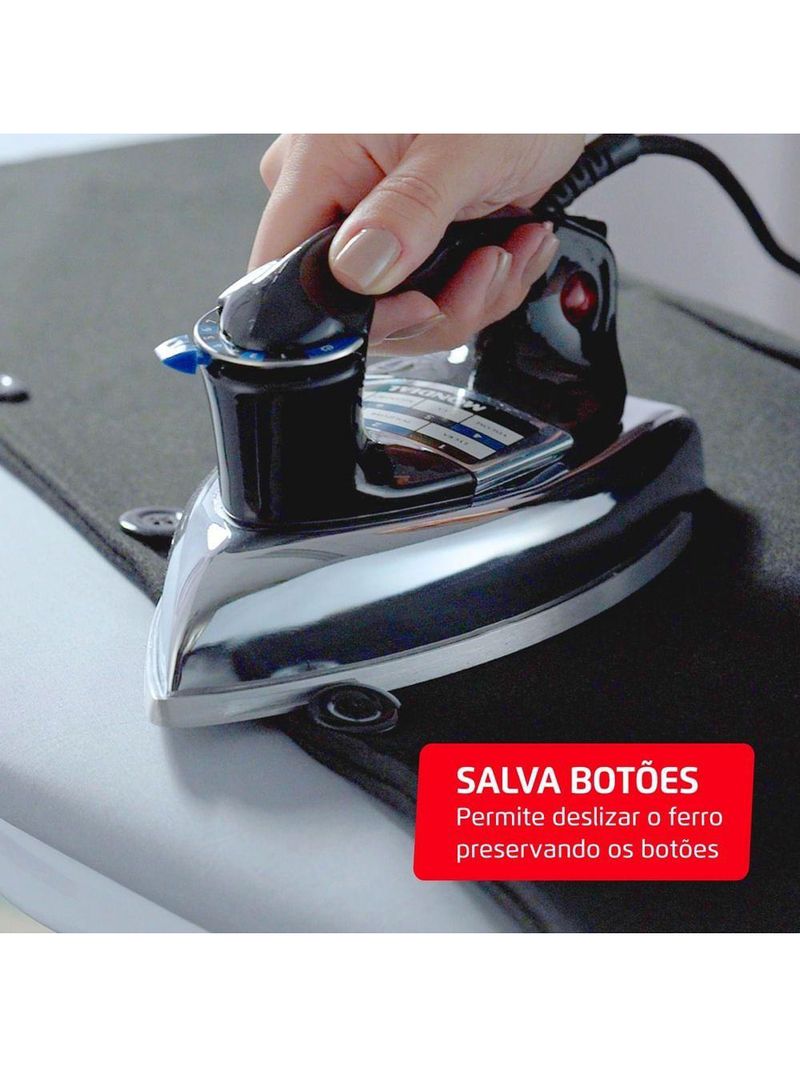 Ferro A Seco Mondial Preto E Cromado 1400W FS-01-BI 220V