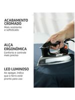 Ferro A Seco Mondial Preto E Cromado 1400W FS-01-BI 220V