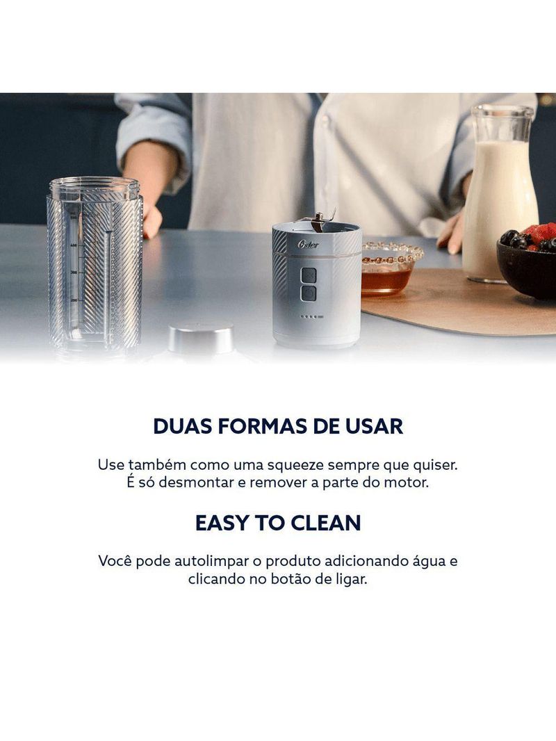 Liquidificador Portátil Sem Fio Blender Go Max Oster