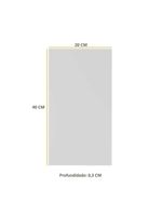 Espelho Decorativo De Vidro Retangular 40 X 20 Cm