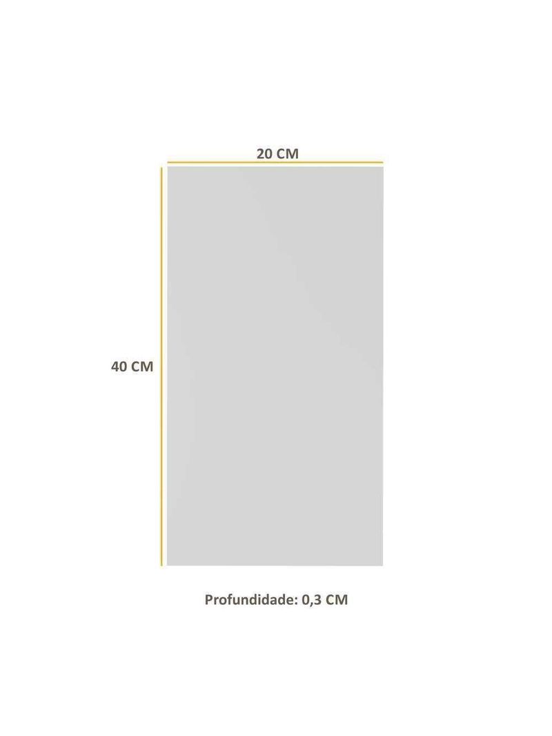 Espelho Decorativo De Vidro Retangular 40 X 20 Cm