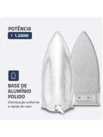 Ferro A Seco Mondial FSN-55 W 6 Temperaturas Branco 110V