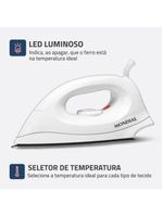 Ferro A Seco Mondial FSN-55 W 6 Temperaturas Branco 110V