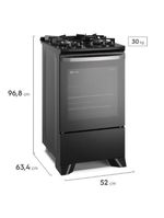 Fogão 4 Bocas Electrolux Automático Mesa De Vidro FE4GP Preto Bivolt