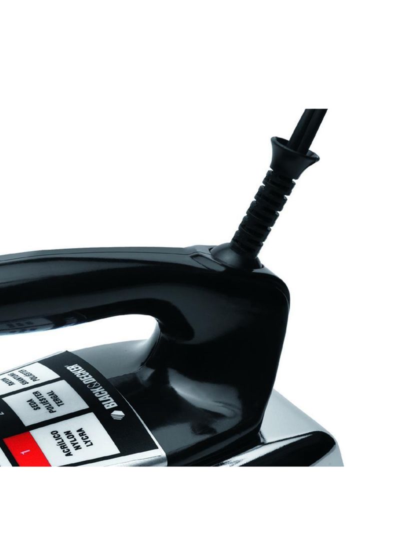 Ferro A Seco Black & Decker VFA1110 Com 7 Níveis De Temperatura Preto-metálico 110V