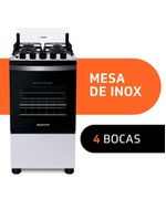 Fogão 4 Bocas Brastemp Automático BFO4NBB Branco Bivolt