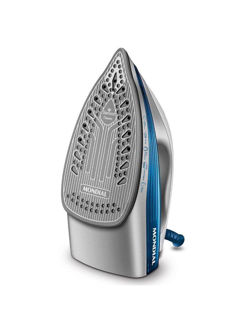 Ferro A Vapor Mondial FVN01BL Branco-azul 110V