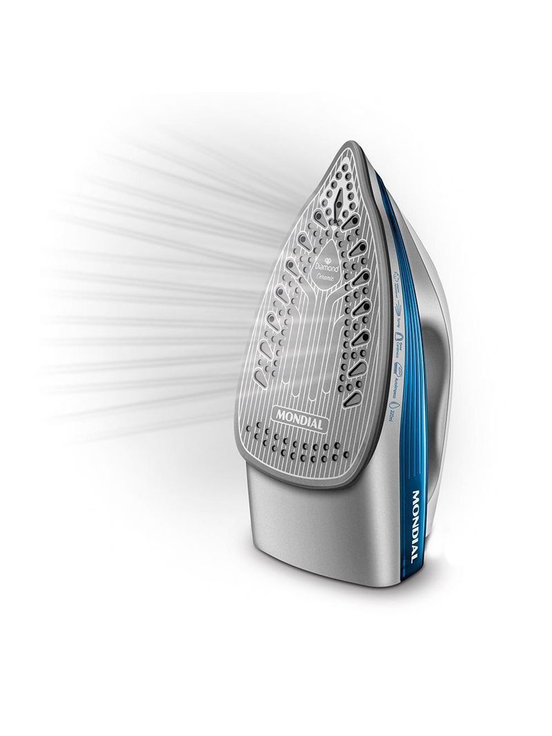 Ferro A Vapor Mondial FVN01BL Branco-azul 110V