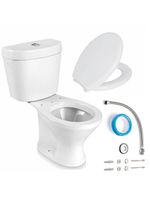 Bacia Com Caixa Acoplada Diamantina Branca Infantil + Assento E Kit De Instalação - Cbinf00 - Icasa