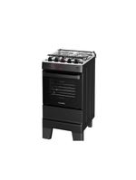 Fogão Esmaltec 4 Bocas Ideal Master Mesa Inox Tampa de Vidro Forno 50 Litros Preto T4ITP Bivolt