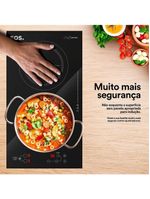 Fogão Cooktop De Indução Freezone Duas Bocas De Embutir 3500w Eci02epf 220v - Eos B186255 220v