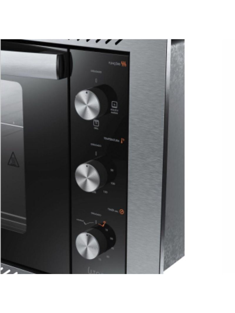 Forno Elétrico 44 Litros Atlas Embutir Preto 220V