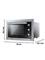 Forno Elétrico 44 Litros Atlas Embutir Preto 220V