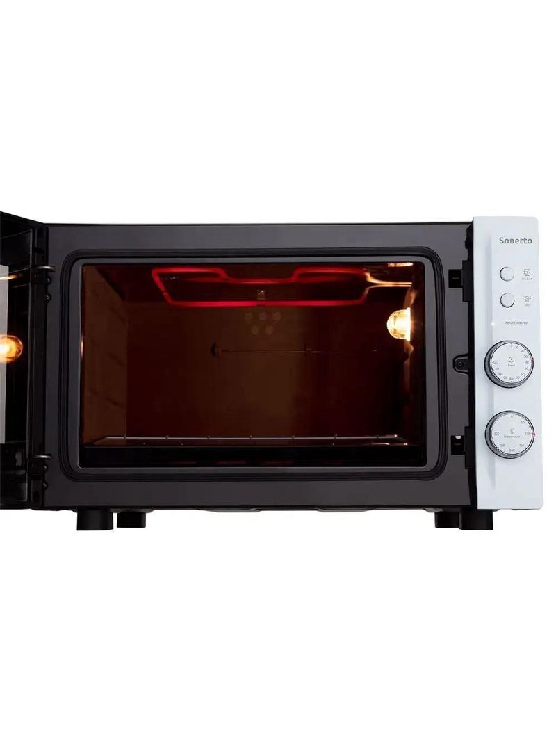 Forno Elétrico De Bancada Mueller 44L Sonetto Branco - 220v